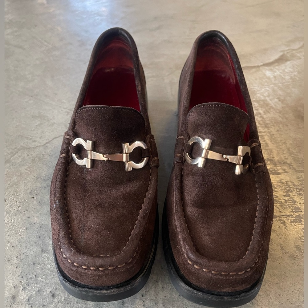 Salvatore Ferragamo Velvet Mocassin 5 1/2